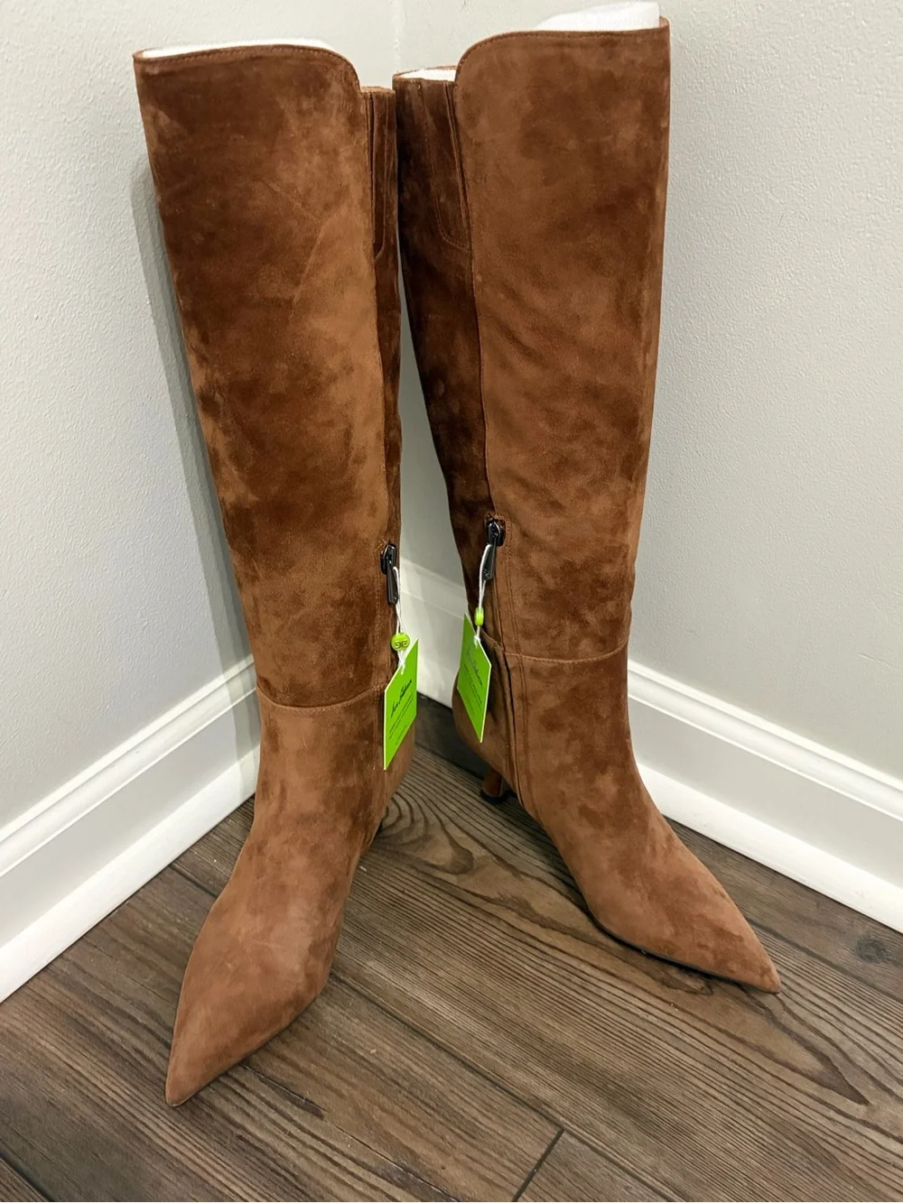 Sam Edelman Brown Suede Over-the-Knee Pointed-Toe Boots